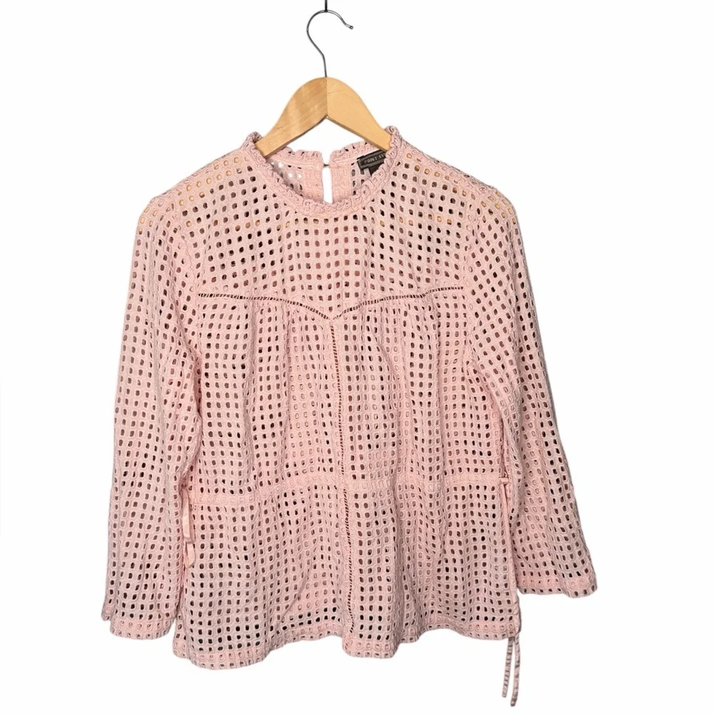 Point Sur x J. Crew Eyelet Blouse - Blush